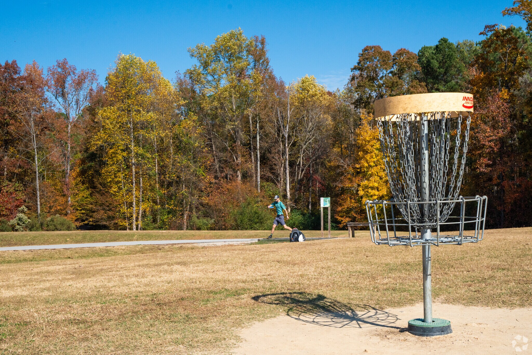 East Clayton Community Park has an 18 hole frisbee golf course.