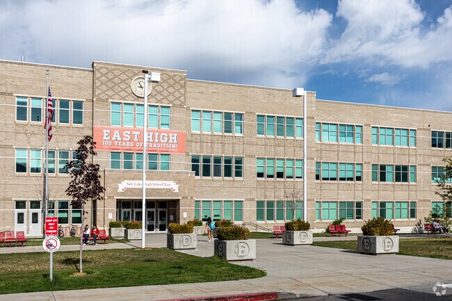 East High School is located in the East Bench neighborhood.