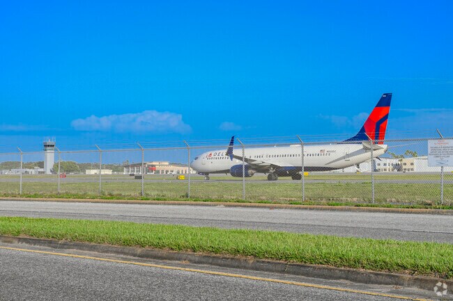 The Daytona Beach International Airport near Breakaway Trails is home to major airline carriers.