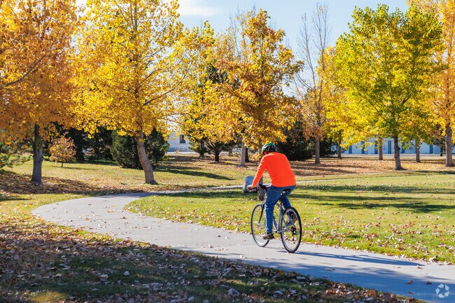 Go bike through the trails at David Romero South Cheyenne Community Park.