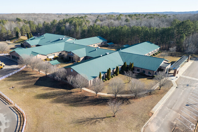 An aerial view of Southeast Middle School.