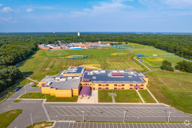 Lacey Township Middle School has access to a large sports field.