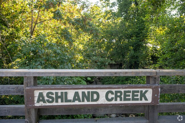 Creek goes right through the 	
3 Tiers of Ashland.