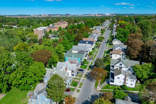 Residential streets in Winkworth are lined with mature landscaping and various home styles.