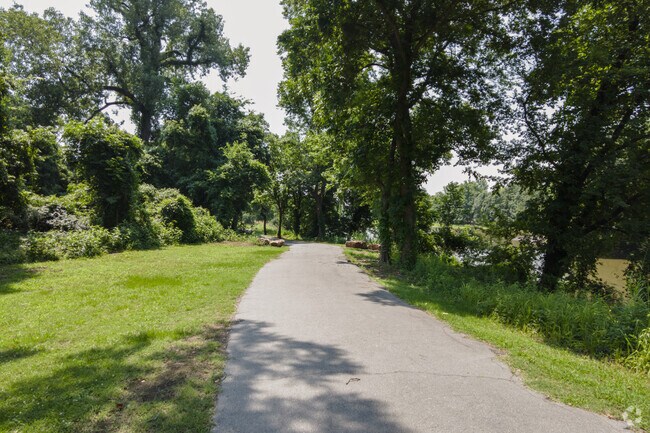 Arkansas River Trail located just off the Arkansas River in Baring Cross, Little Rock, Arkansas.
