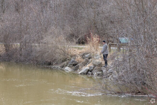 Chipp-A-Waters Park allows locals easy access to the Chippewa River for fishing and kayaking.
