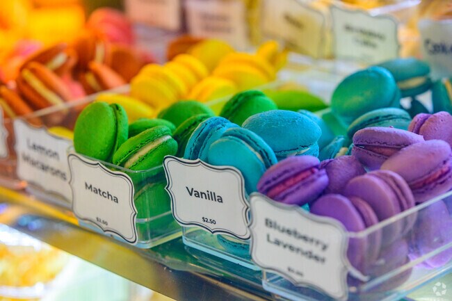 Colorful macarons are for sale at Bistro Chez Grand Finale in Spring Lake.