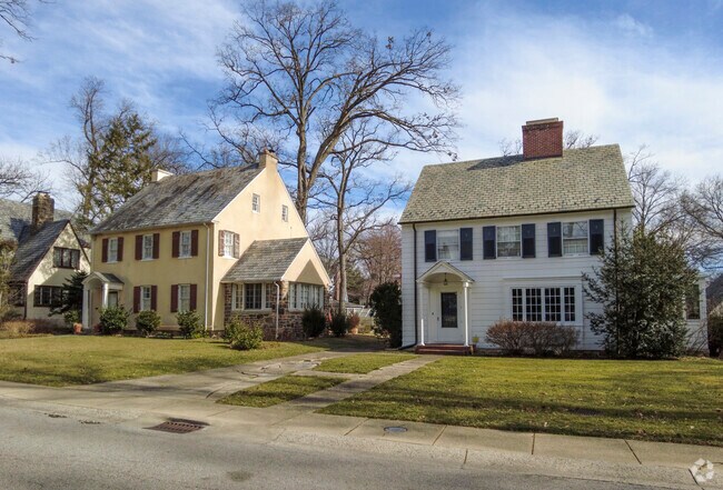 Guilford homes often feature large front yards, perfect for children to play in.