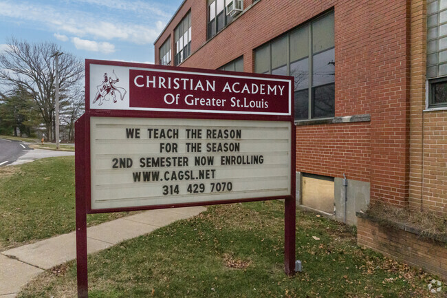 Christian Academy of Greater St. Louis is located on 11050 N. Warson Road.