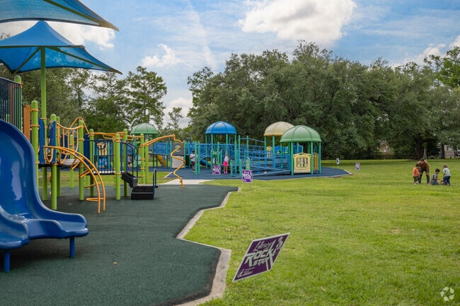 Summerfield Park offers a large green space with two playgrounds, a swing set and a disc golf course in Summerfield Place.