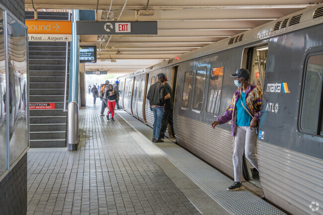 Polar Rock residents ride the MARTA train at the nearby Lakewood-Ft McPherson station to get around metro-Atlanta.