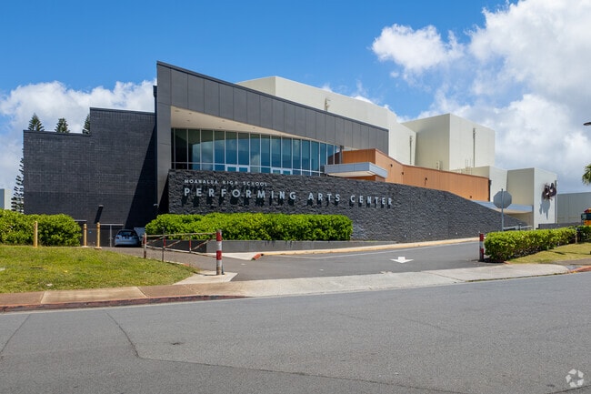 Students at Moanalua High School enjoy modern facilities, such as the performing arts center.