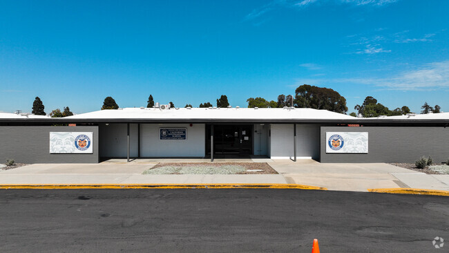 College View Elementary School's entrance welcomes the children of Goldenwest to class.