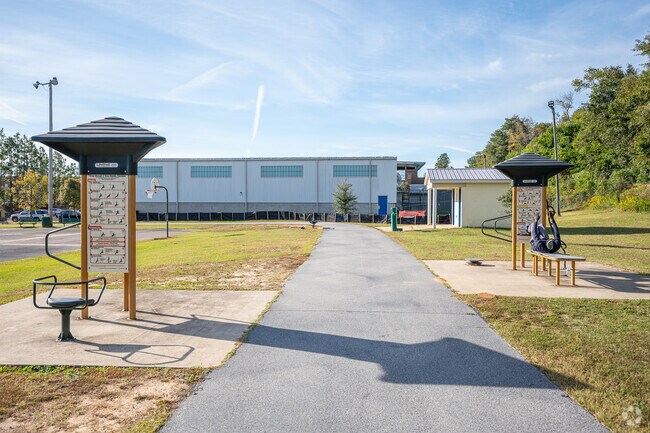 Utilize some of the outdoor workout features of Wheeless Road.