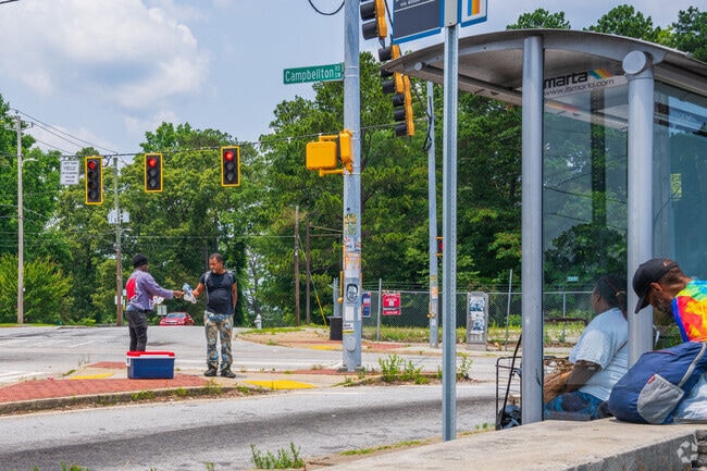 Grab an ice-cold bottle of water while walking or waiting for the bus on Campbellton Road.
