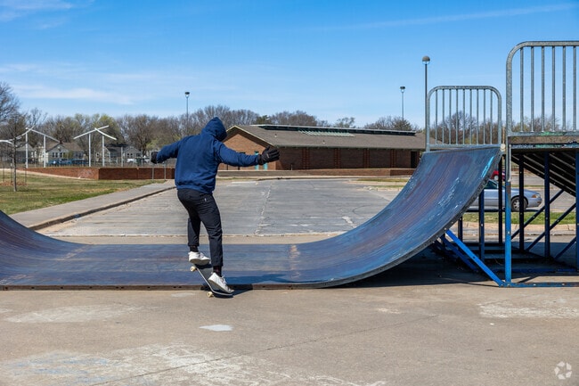 Skaters in Eastborough can practice their tricks at Edgemoor Park.