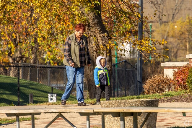 Take the grandkids to Turtle Island Park to release energy at the end of the day.