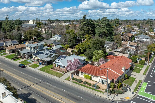 Maroa is a colorful neighborhood filled with mature trees and vintage homes in Fresno.