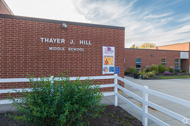 Thayer J. Hill Middle School serves 850 students in grades 6-8.