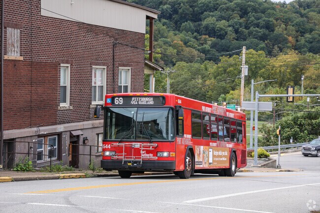 The best way to travel in and out of Trafford is by the Port Authority Bus.