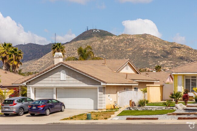 Towngate has some ranch homes, some with a view of Box Springs Mountain.