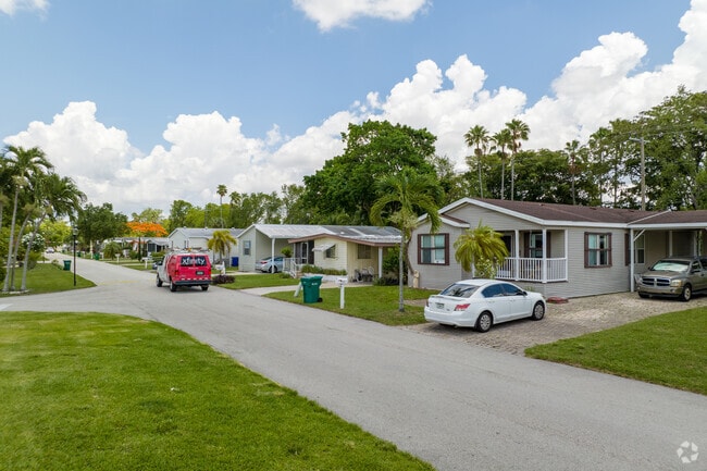 Coral Bay has a small enclave of typical prefab homes.