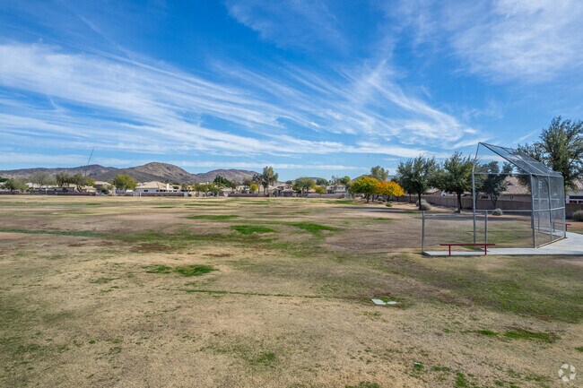 Run the bases on the baseball field at Copper Creek Elementary School in Glendale.