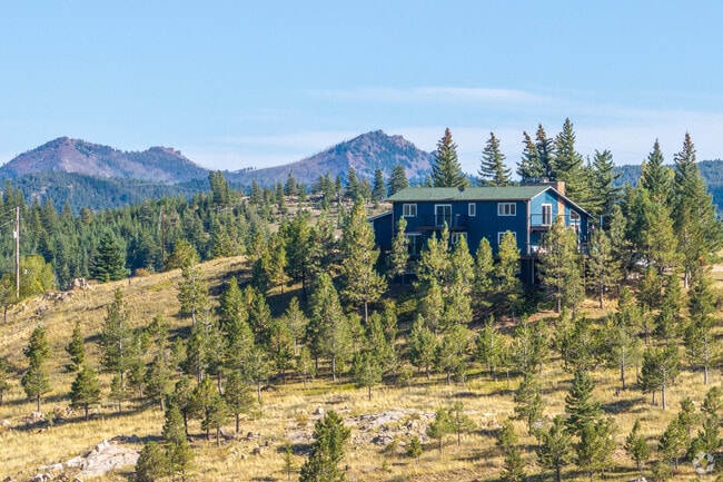 Mountainside homes with traditional architecture have panoramic views in Mountain Meadows.