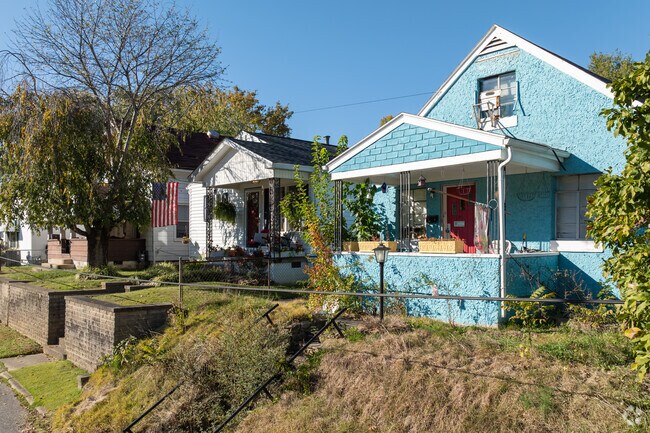 Large two story homes are prevalent on the tree-lined streets of Fairfield.