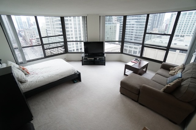 Spacious living space with views