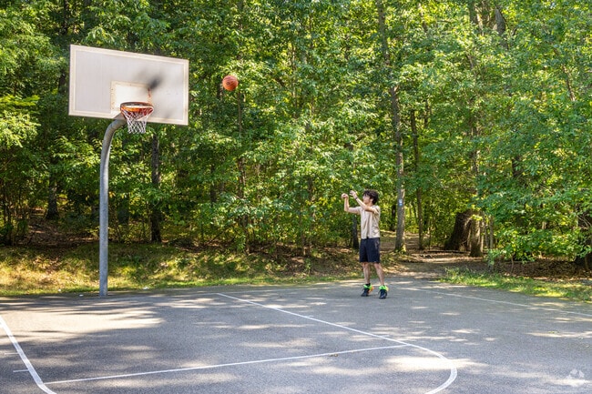 Sutherland Woods nearby has a full sized basketball court for residents to practice their hoops.