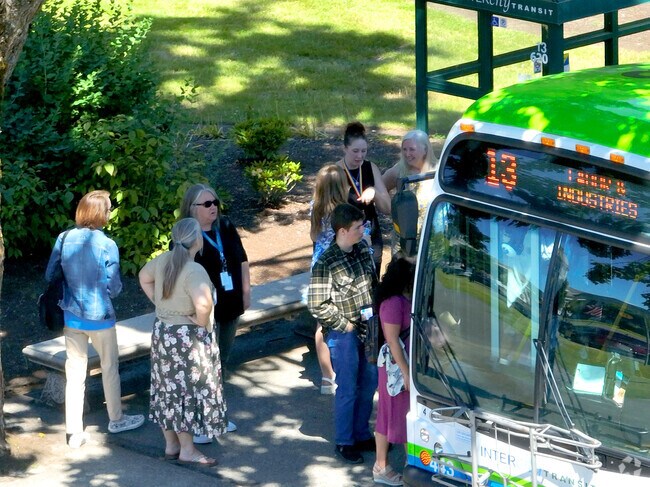 Grab one of the free buses to Olympia.