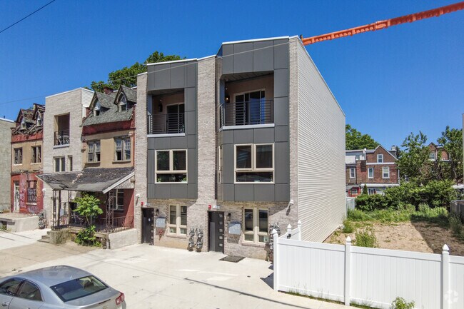 The Dunlap neighborhood is starting to see some new construction mixed in with the older buildings.