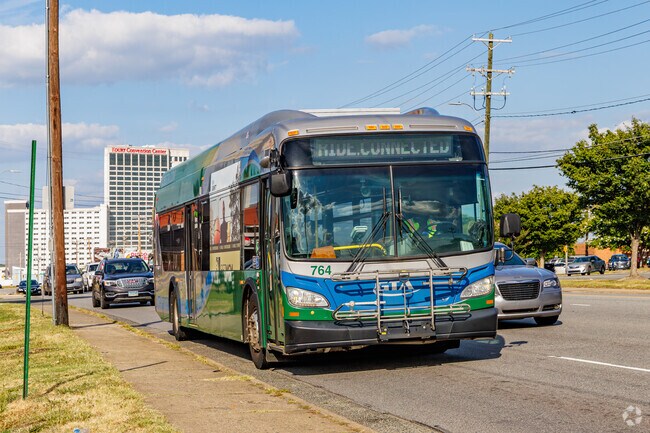 The Greensboro Transit Authority offers routes that connect Hilltop to Downtown.