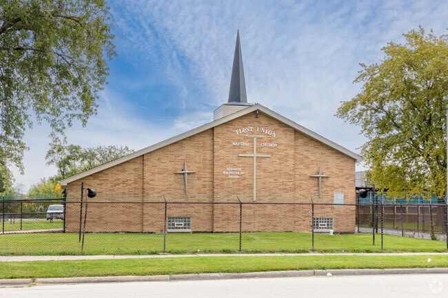 The First Union Baptist Church sits right in the heart of Ford Heights, IL.