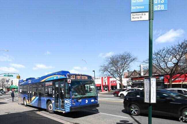 MTA buses are readily available in Flushing.