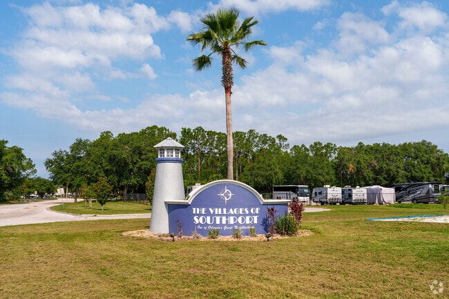 A unique sign welcomes you to the beautiful Southport neighborhood.