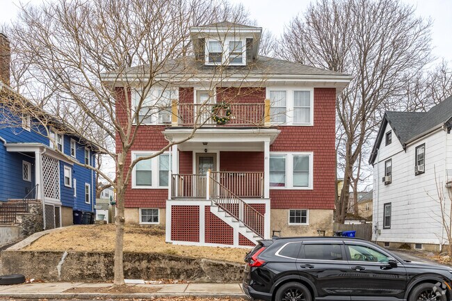Some homes in Mattapan Square offer residents large front porches.