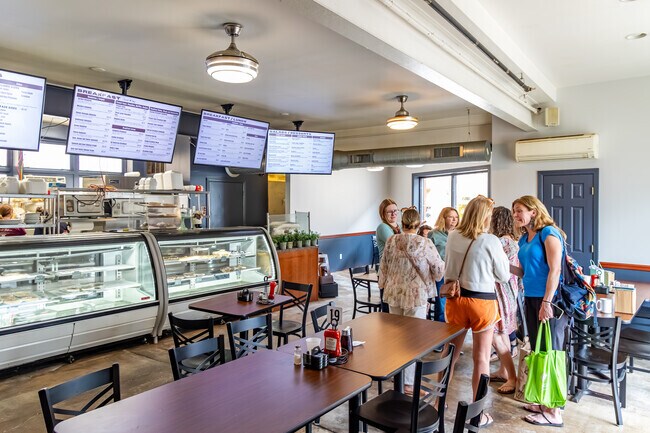 Travel down the hill from Sewickley Heights to Cafe Des Amis in Sewickley.