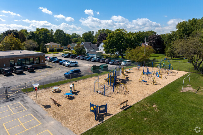 Kids will enjoy playing for hours outside on the new playground at Elmore Elementary.