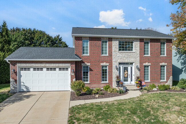 Brick homes add variety to the landscape in Waubonsie.