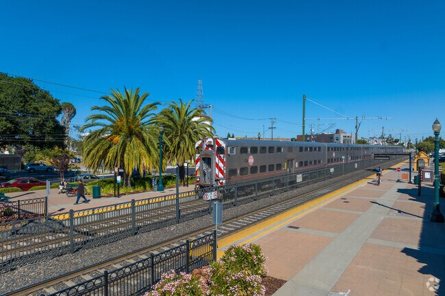 Caltrain will take you up and down the peninsula from Burlingame Park.
