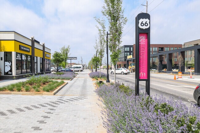 New Route 66 signage has popped up all over 11th Street in Terrace Drive.