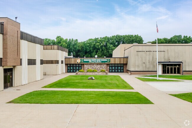 Oshkosh North High School earns a B, providing ample facilities for an array of athletic teams.