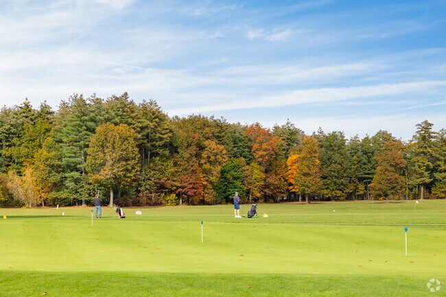 Practice your golf game on the range at Hidden Creek Country Club in Litchfield, NH.