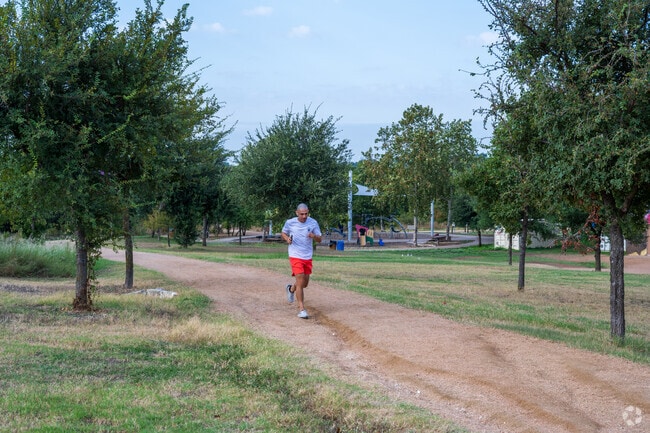 L. Garcia Recreation Center provides a well-maintained walking trail for exercise.