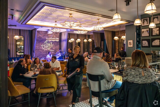 The Drake Restaurant by Portafina gives a modern, luxury atmosphere for fine dining.