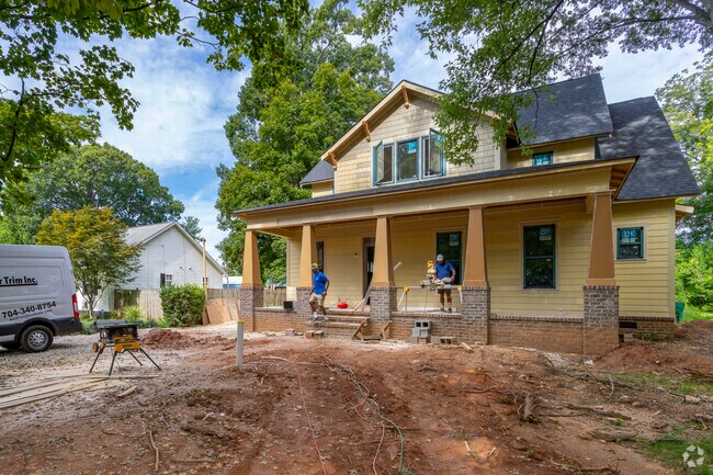 There are many new homes being built in the Tryon Hills neighborhood.