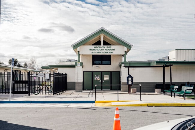 The front building of Lairon College Preparatory Academy in San Jose, California.