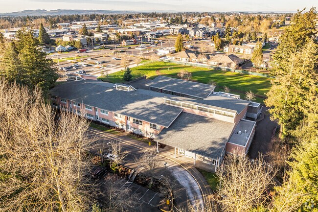 The beautiful campus of Hallman Elementary School includes modern amenities for students.